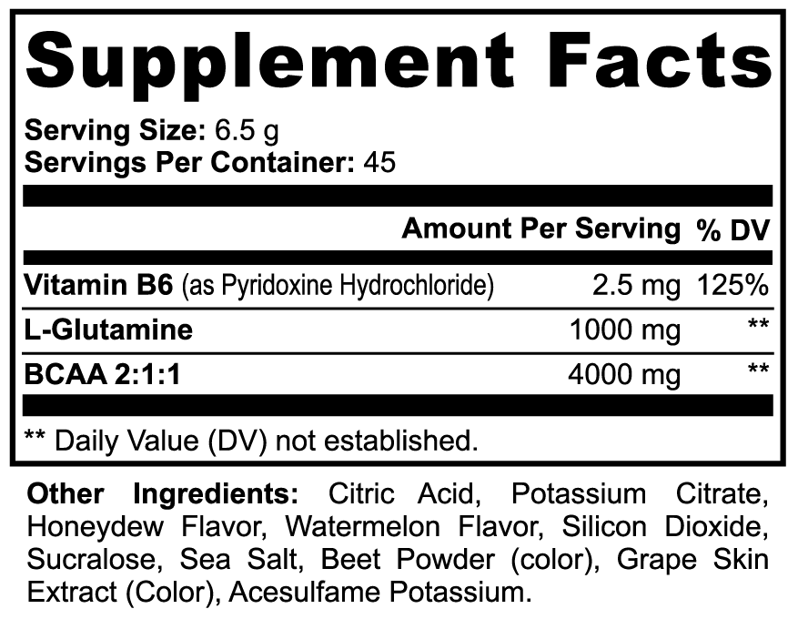 BCAA Post Workout (Honeydew/Watermelon)