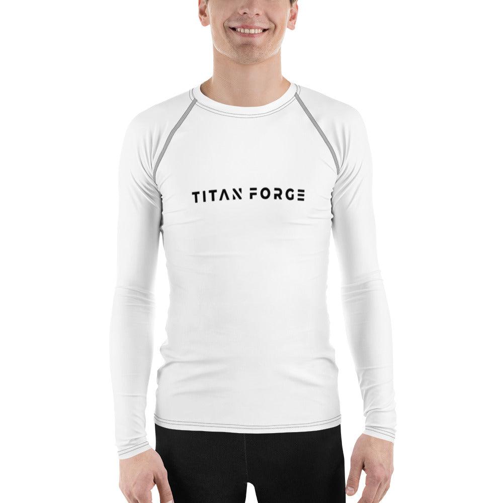 Men's Long Sleeve Compression Shirt (White) - Titan Forge