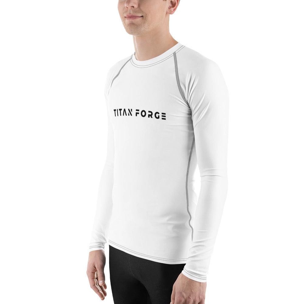 Men's Long Sleeve Compression Shirt (White) - Titan Forge