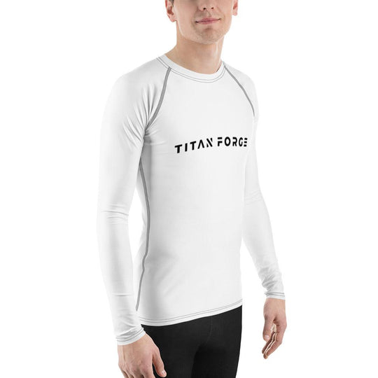 Men's Long Sleeve Compression Shirt (White) - Titan Forge
